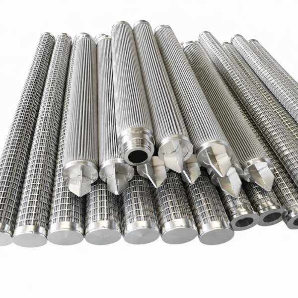 Pleated Sintered Metal Fiber Felt Filter Cartridge for Industrial High-Temperature Dust Removal